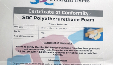 SDC Polyetherurethane foam sheets